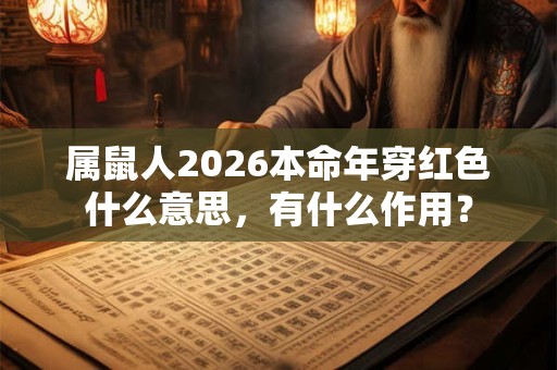 属鼠人2026本命年穿红色什么意思，有什么作用？