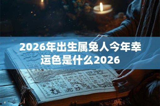 2026年出生属兔人今年幸运色是什么2026