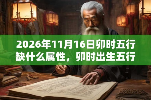 2026年11月16日卯时五行缺什么属性，卯时出生五行缺什么