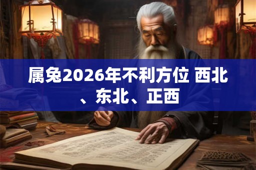 属兔2026年不利方位 西北、东北、正西