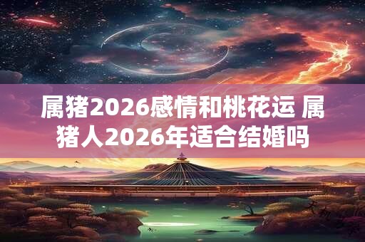 属猪2026感情和桃花运 属猪人2026年适合结婚吗
