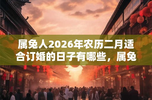 属兔人2026年农历二月适合订婚的日子有哪些，属兔人二月结婚吉日查询！