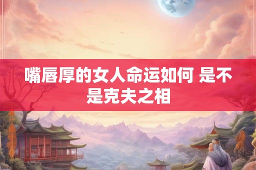 嘴唇厚的女人命运如何 是不是克夫之相