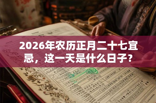 2026年农历正月二十七宜忌，这一天是什么日子？