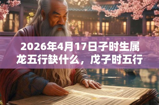 2026年4月17日子时生属龙五行缺什么，戊子时五行缺什么