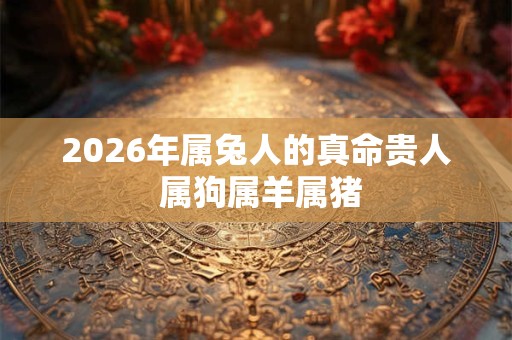 2026年属兔人的真命贵人 属狗属羊属猪
