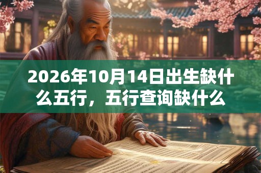 2026年10月14日出生缺什么五行，五行查询缺什么