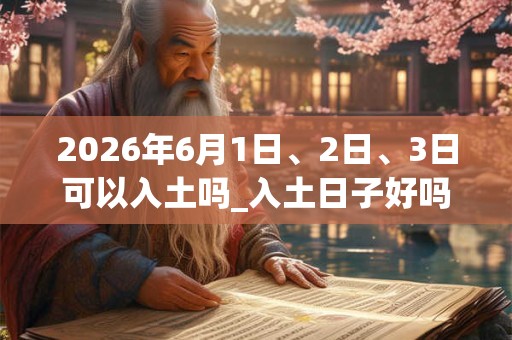 2026年6月1日、2日、3日可以入土吗_入土日子好吗