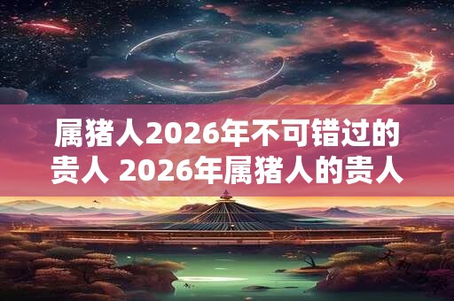 属猪人2026年不可错过的贵人 2026年属猪人的贵人是谁