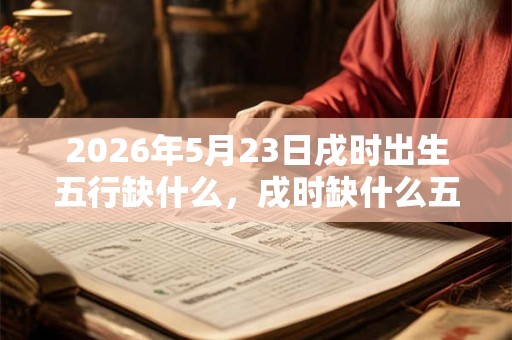 2026年5月23日戌时出生五行缺什么，戌时缺什么五行