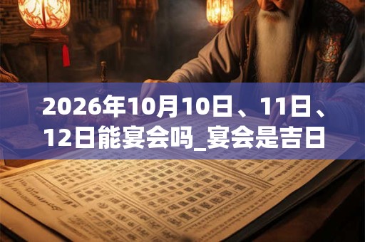 2026年10月10日、11日、12日能宴会吗_宴会是吉日吗 2026年10月10日、11日、12日能宴会吗_宴会是吉日吗