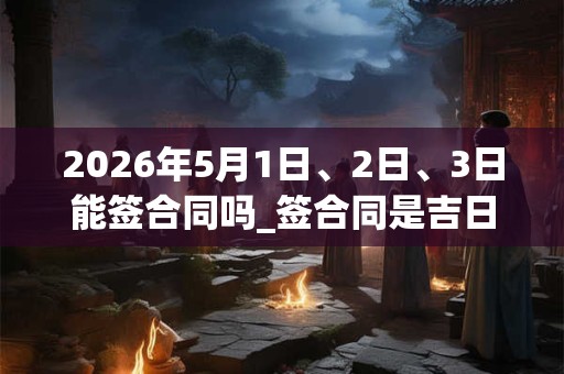 2026年5月1日、2日、3日能签合同吗_签合同是吉日吗