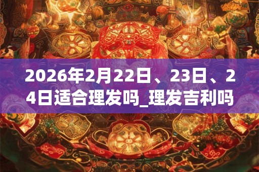2026年2月22日、23日、24日适合理发吗_理发吉利吗