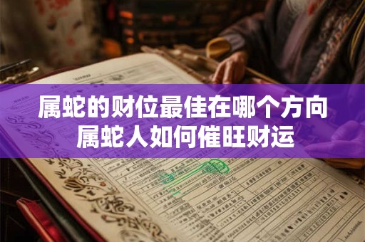 属蛇的财位最佳在哪个方向 属蛇人如何催旺财运