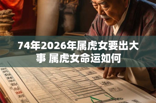74年2026年属虎女要出大事 属虎女命运如何