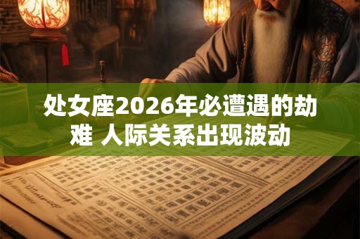 处女座2026年必遭遇的劫难 人际关系出现波动