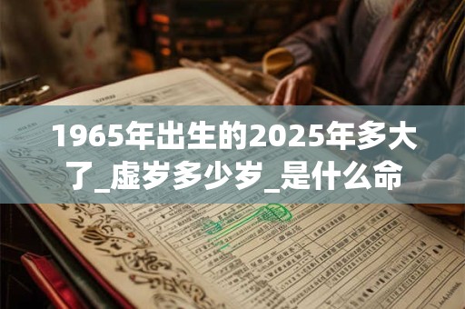 1965年出生的2025年多大了_虚岁多少岁_是什么命