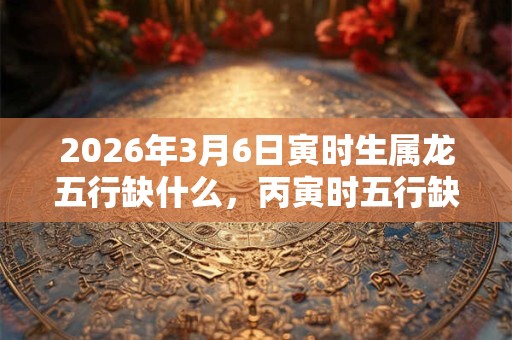 2026年3月6日寅时生属龙五行缺什么，丙寅时五行缺什么