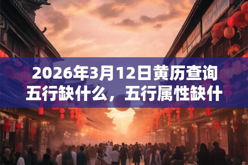 2026年3月12日黄历查询五行缺什么，五行属性缺什么