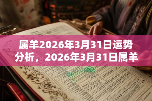 属羊2026年3月31日运势分析，2026年3月31日属羊运气详解