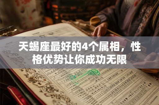 天蝎座最好的4个属相，性格优势让你成功无限