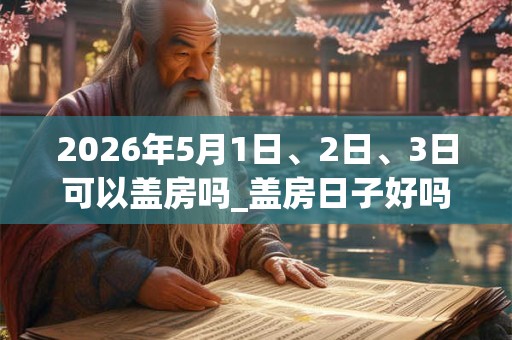 2026年5月1日、2日、3日可以盖房吗_盖房日子好吗