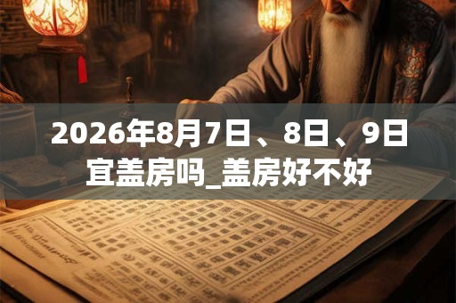 2026年8月7日、8日、9日宜盖房吗_盖房好不好