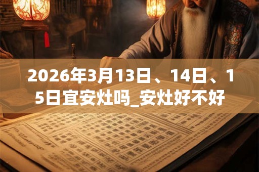 2026年3月13日、14日、15日宜安灶吗_安灶好不好 2026年3月13日、14日、15日宜安灶吗_安灶好不好