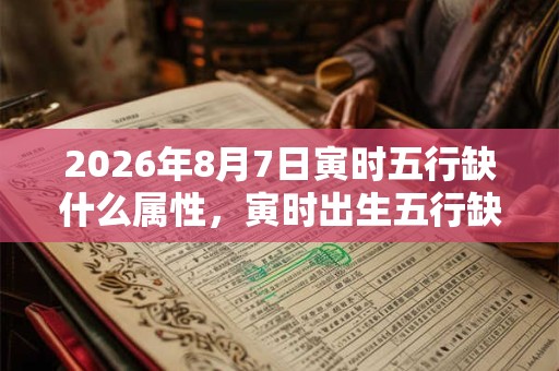 2026年8月7日寅时五行缺什么属性，寅时出生五行缺什么