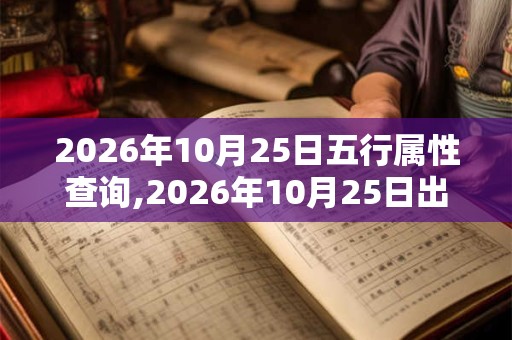 2026年10月25日五行属性查询,2026年10月25日出生五行属什么 2026年10月25日五行属性查询,2026年10月25日出生五行属什么