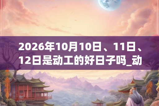 2026年10月10日、11日、12日是动工的好日子吗_动工可以吗 2026年10月10日、11日、12日是动工的好日子吗_动工可以吗