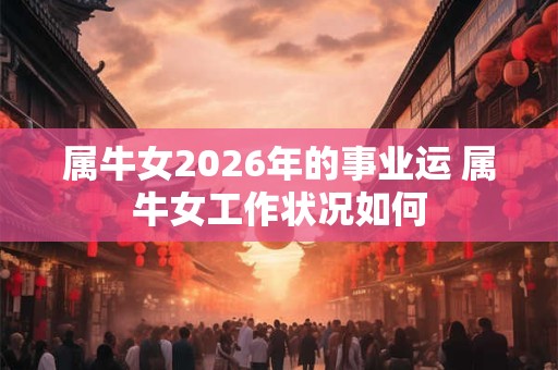 属牛女2026年的事业运 属牛女工作状况如何 属牛女2026年的事业运 属牛女工作状况如何