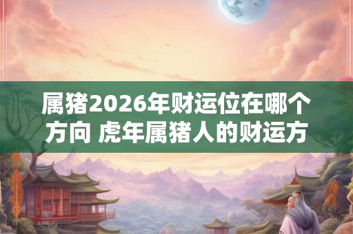 属猪2026年财运位在哪个方向 虎年属猪人的财运方向 属猪2026年财运位在哪个方向 虎年属猪人的财运方向