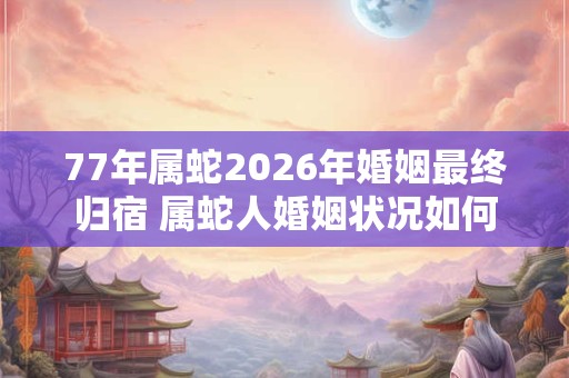 77年属蛇2026年婚姻最终归宿 属蛇人婚姻状况如何