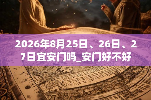 2026年8月25日、26日、27日宜安门吗_安门好不好 2026年8月25日、26日、27日宜安门吗_安门好不好
