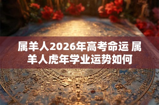 属羊人2026年高考命运 属羊人虎年学业运势如何