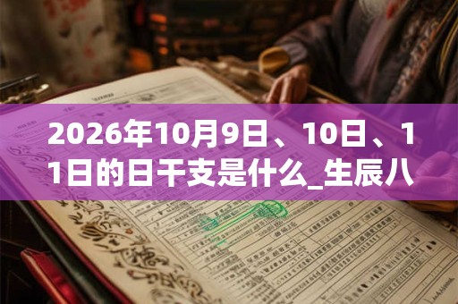 2026年10月9日、10日、11日的日干支是什么_生辰八字
