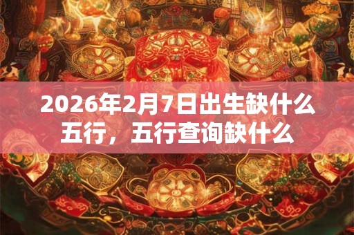 2026年2月7日出生缺什么五行，五行查询缺什么