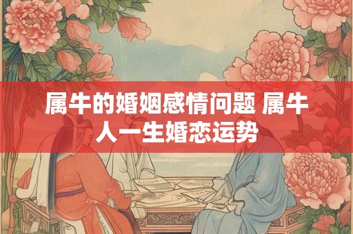 属牛的婚姻感情问题 属牛人一生婚恋运势