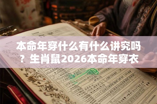 本命年穿什么有什么讲究吗?生肖鼠2026本命年穿衣搭配 本命年穿什么有什么讲究吗?生肖鼠2026本命年穿衣搭配