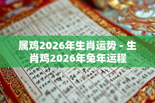 属鸡2026年生肖运势 - 生肖鸡2026年兔年运程