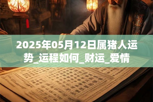 2025年05月12日属猪人运势_运程如何_财运_爱情 2025年05月12日属猪人运势_运程如何_财运_爱情