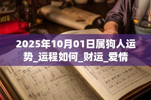 2025年10月01日属狗人运势_运程如何_财运_爱情