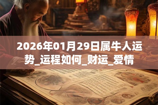 2026年01月29日属牛人运势_运程如何_财运_爱情