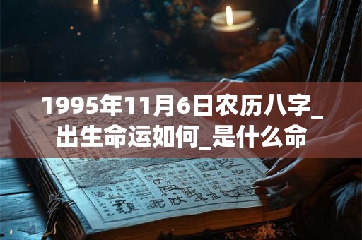 1995年11月6日农历八字_出生命运如何_是什么命