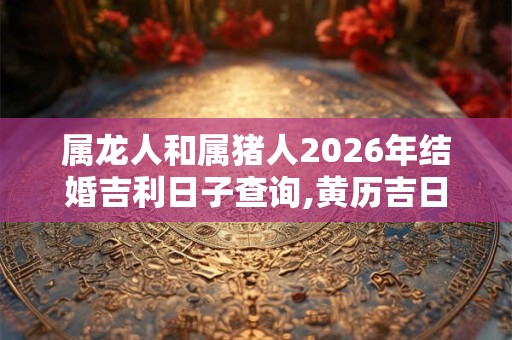 属龙人和属猪人2026年结婚吉利日子查询,黄历吉日