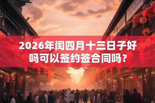2026年闰四月十三日子好吗可以签约签合同吗？
