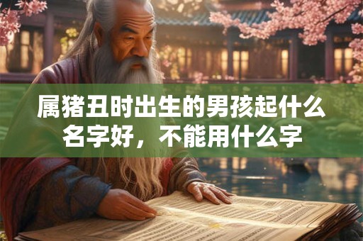 属猪丑时出生的男孩起什么名字好，不能用什么字