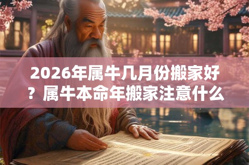 2026年属牛几月份搬家好？属牛本命年搬家注意什么？