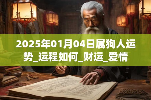 2025年01月04日属狗人运势_运程如何_财运_爱情